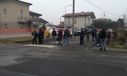 Presidio di protesta contro Casa Bau a Cazzago San Martino