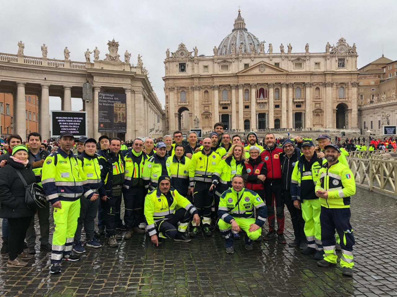 Protezione civile da Brescia a Roma per incontrare il Papa