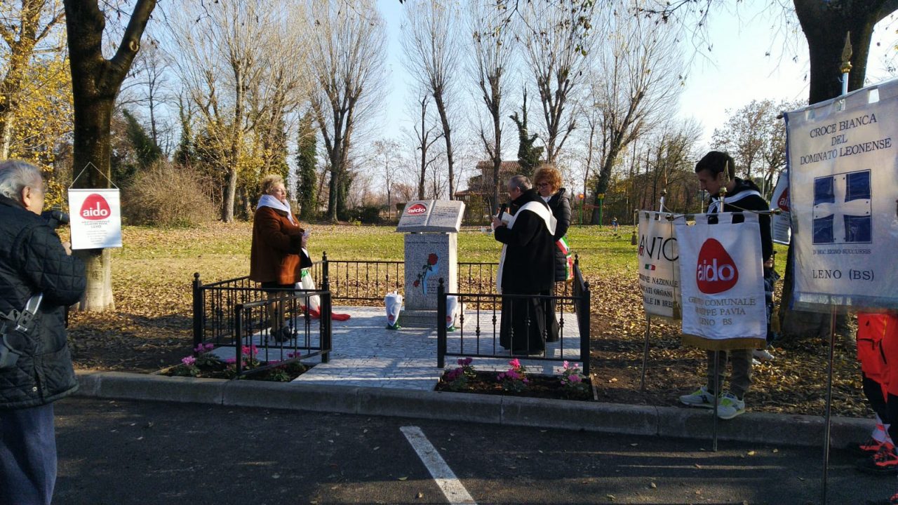Inaugurazione del monumento Aido a Leno