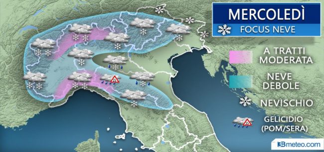 Nuova perturbazione in arrivo: ed è ancora allerta neve METEO
