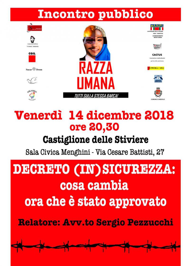 Incontro pubblico sul Decreto Sicurezza