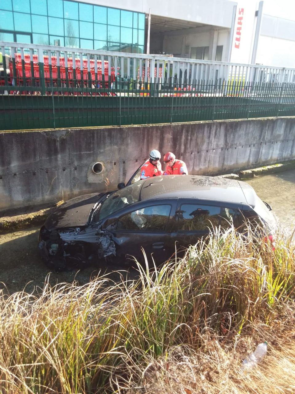 Incidente a Leno, quattro mezzi di soccorso sul posto