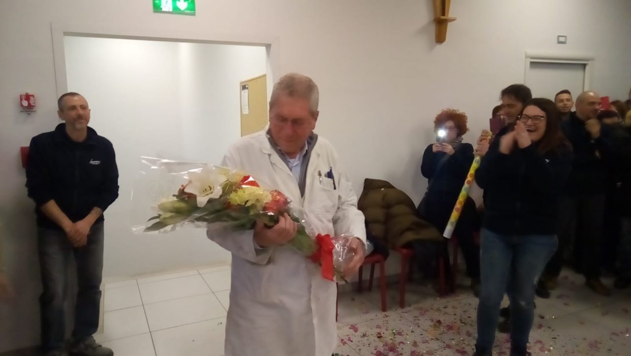 Festa a sorpresa per gli 80 anni di Lanfranchi, presidente del gruppo