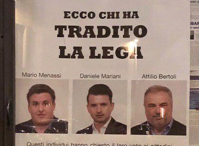 Lega di Palazzolo dura contro gli ex consiglieri: “Ecco chi ci ha tradito”
