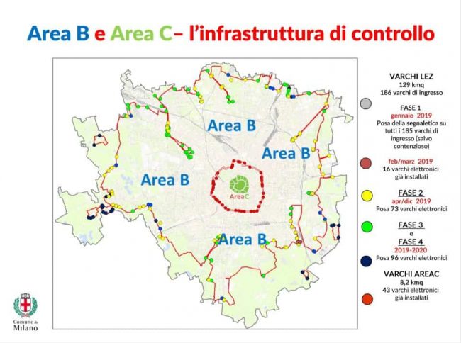 Milano, dal 25 febbraio parte l’Area B