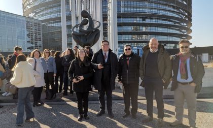 Giornalisti bresciani in visita a Strasburgo con l'Eurodeputato Lancini