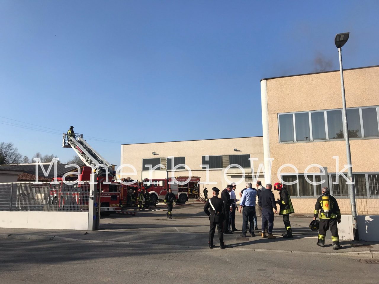 Incendio in impianto lavorativo a Bassano Bresciano