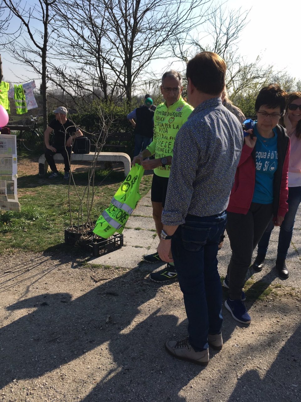 Manifestazione a Montichiari contro il depuratore