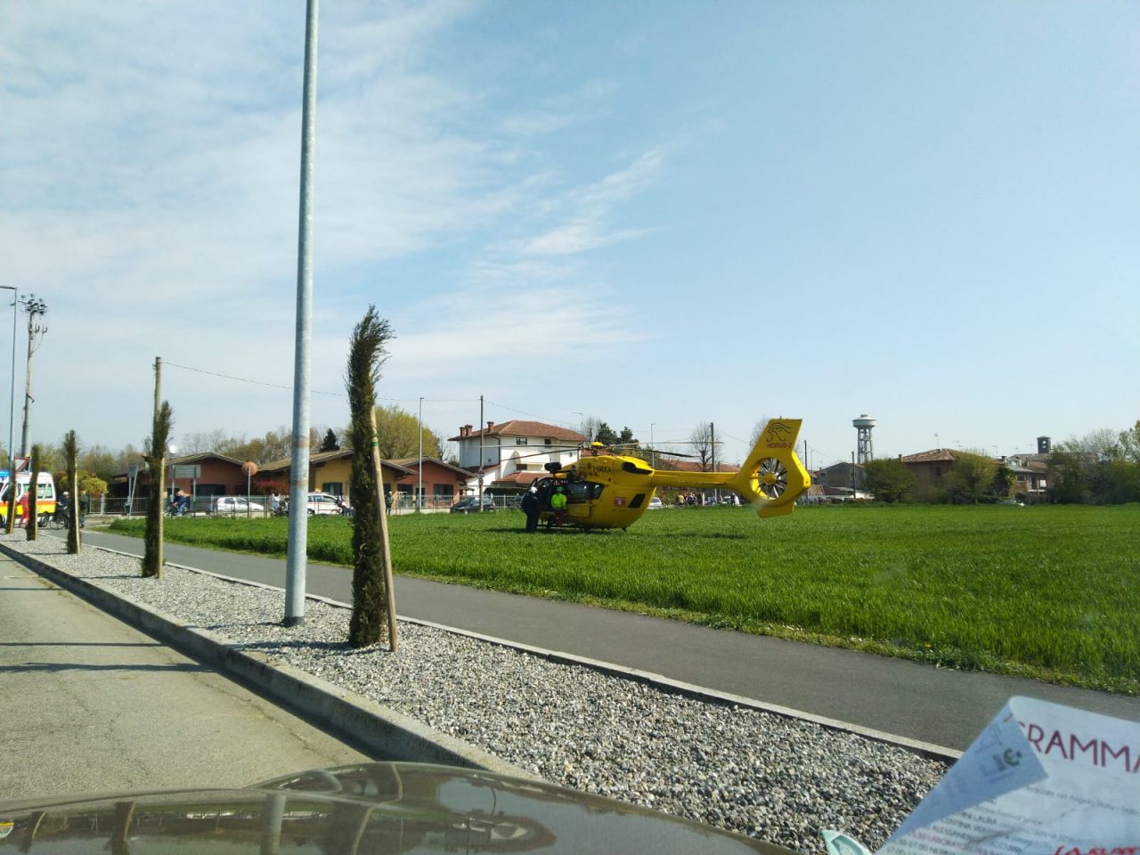 Elisoccorso all’asilo di Leno per una bimba di 3 anni