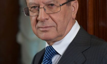 Il presidente di Gazprom, Viktor Zubkov in visita a Brescia