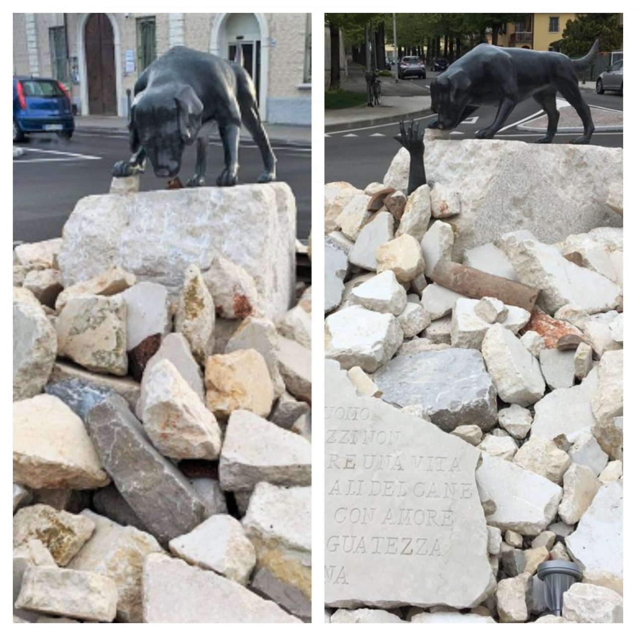Vandalizzata la statua inaugurata sabato a Ghedi