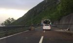 Frana sulla Statale che porta in Valtellina, traffico interrotto