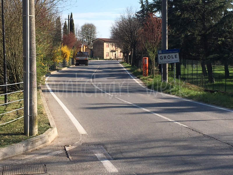 Strada pericolosa a Grole