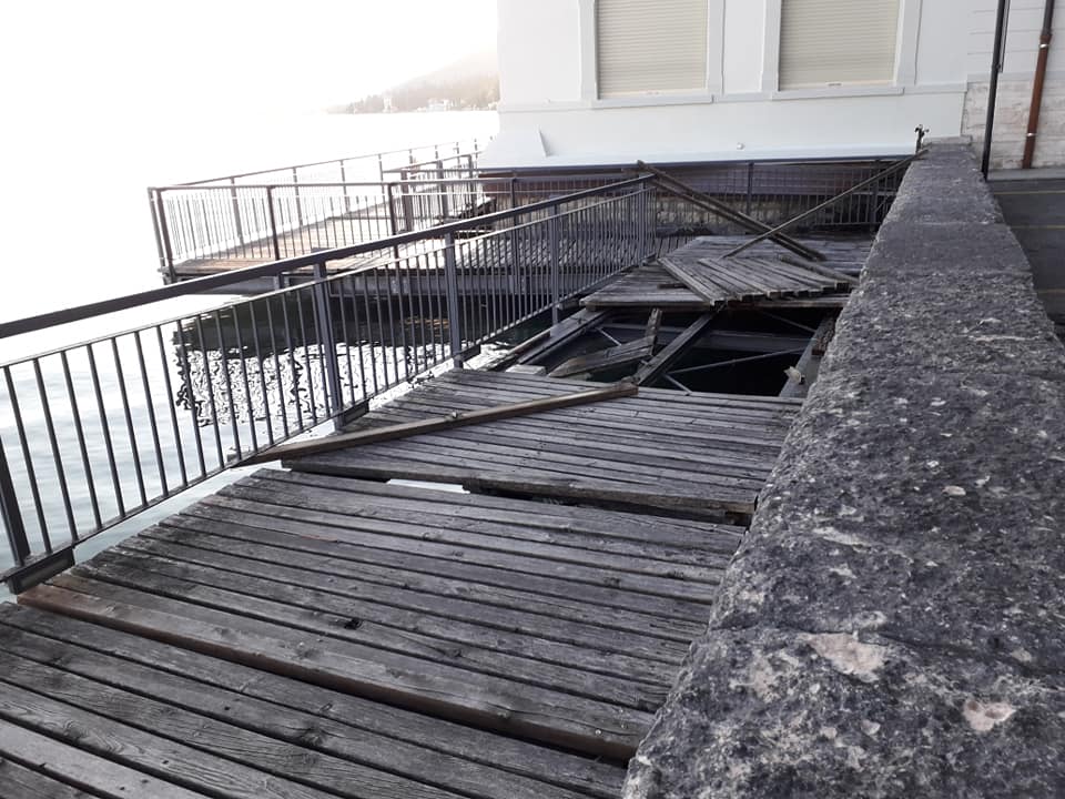 Passerella sul lago a Fasano del Garda: ritornerà agibile prima di Pasqua