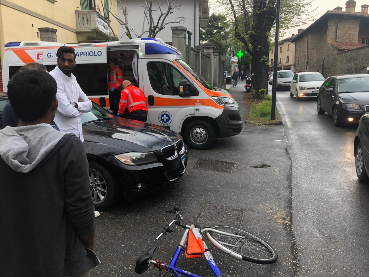 Ciclista investito da un’auto a Palazzolo