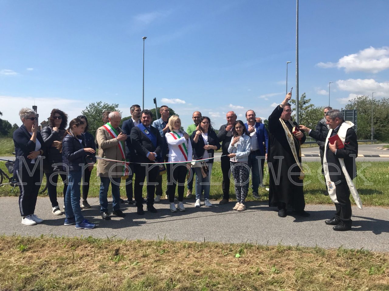 Taglio del nastro per la ciclabile a Pralboino