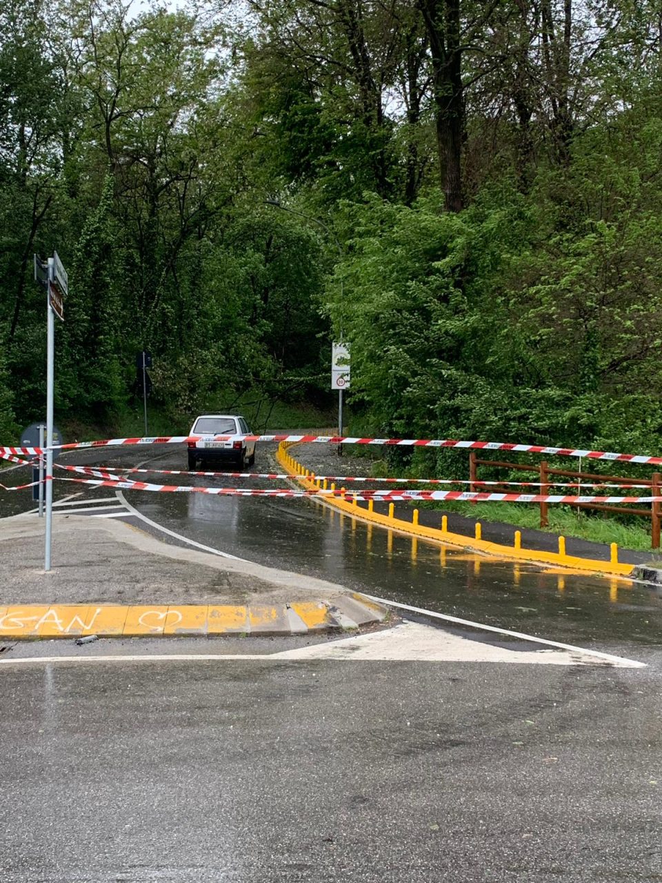 Nubifragio, strade chiuse, alberi divelti: pericolo lungo le vie di Montichiari.