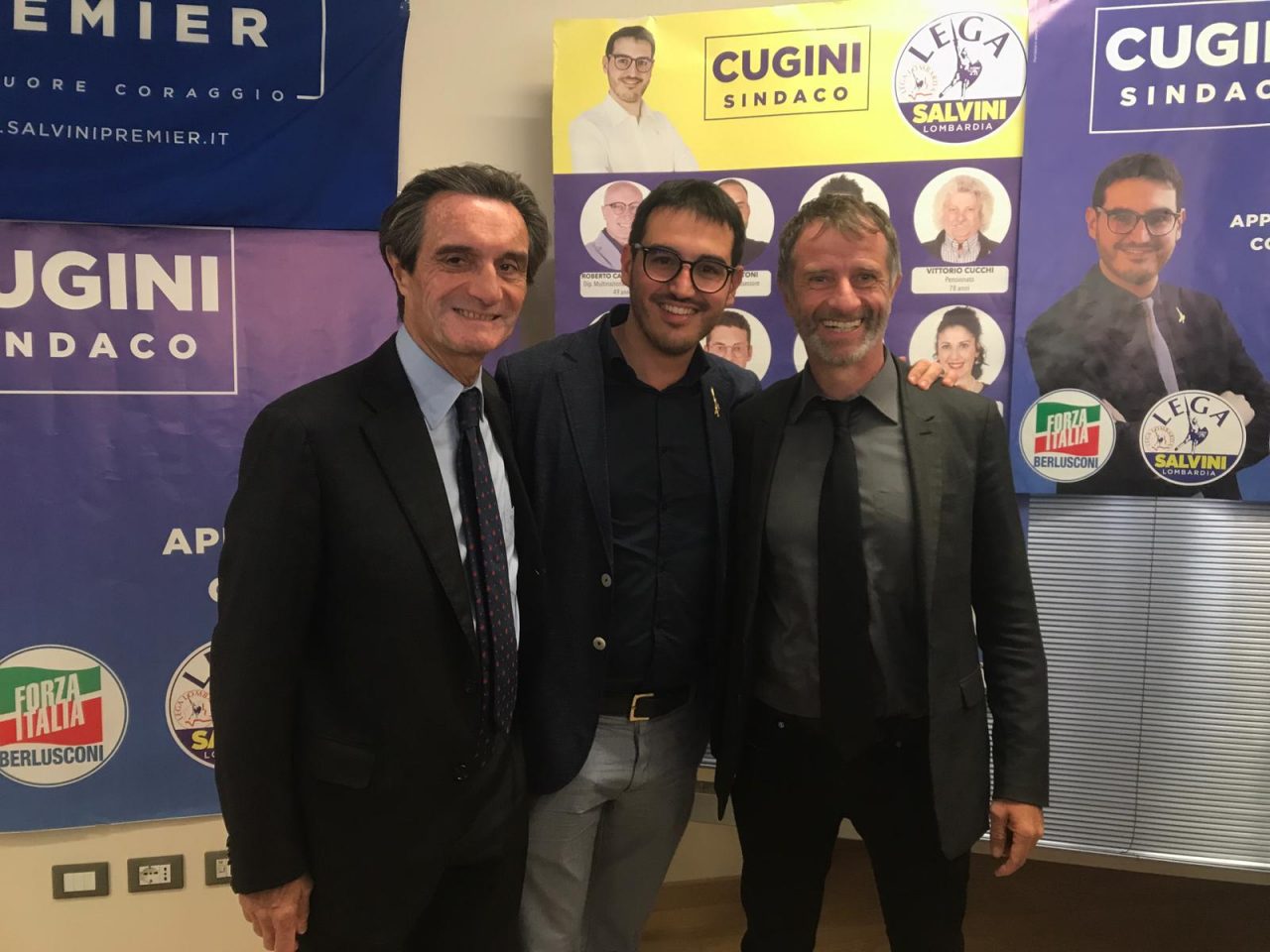 Presidente Fontana a Chiari a sostegno del candidato Alessandro Cugini