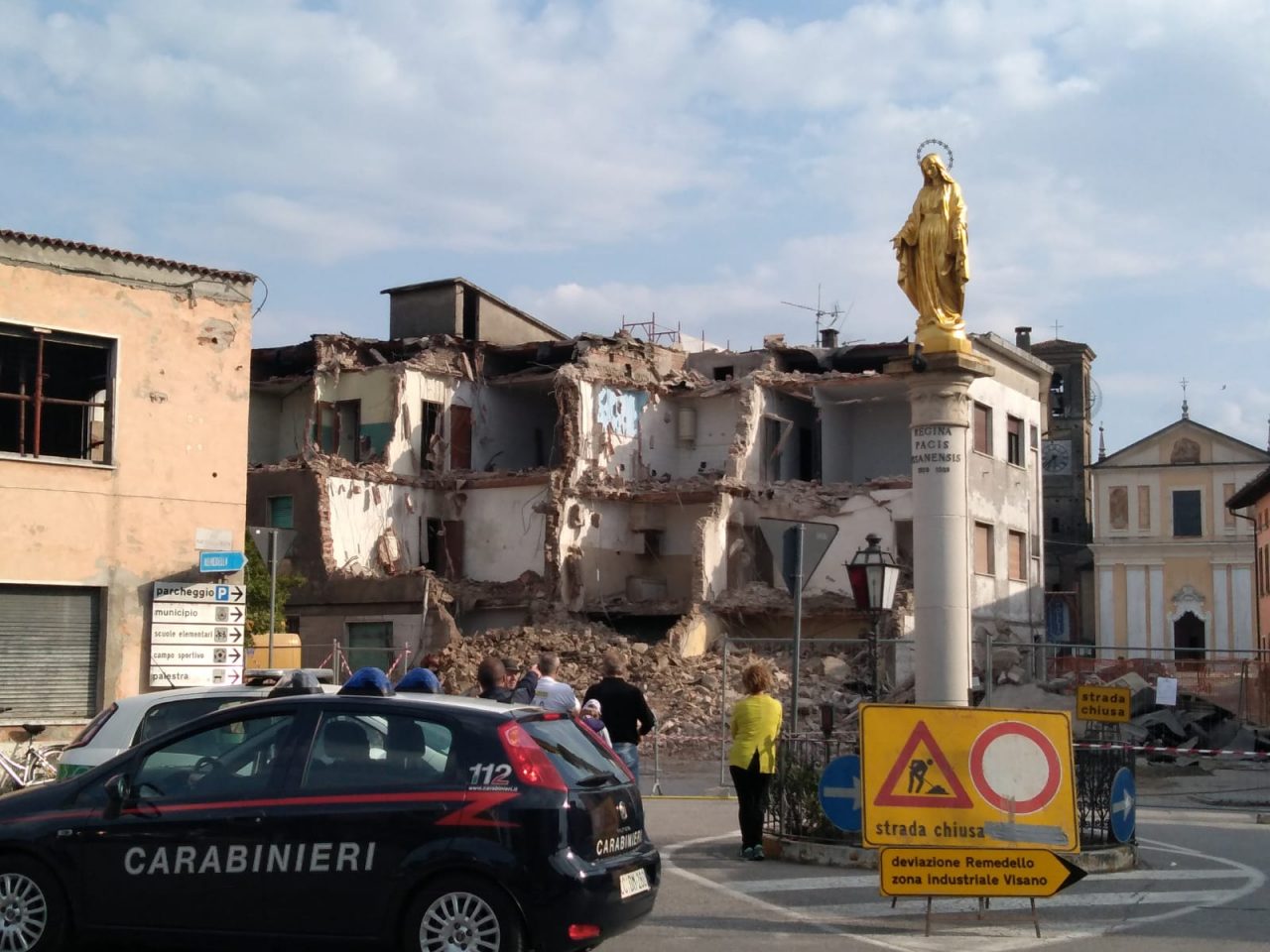 Palazzo Cielo, iniziata la demolizione a Visano