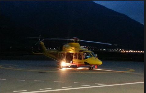 Elicottero in arrivo per una caduta da moto a Remedello