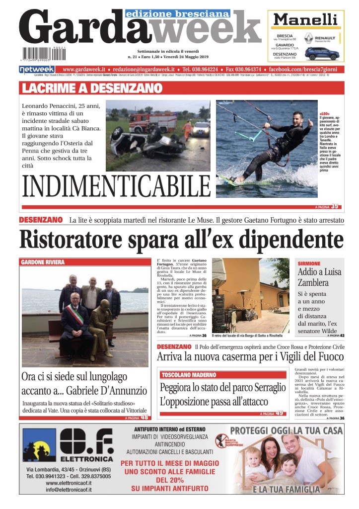 Gardaweek è in edicola. La prima pagina edizione bresciana