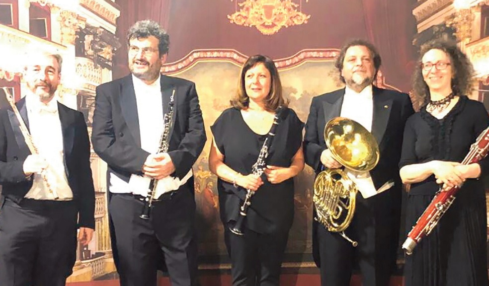 Il gruppo di fiati Promenade a Tignale per Suoni e Sapori del Garda