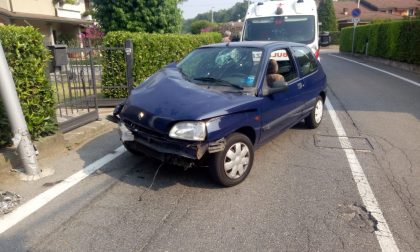 Incidente a Pontoglio: un'auto è finita contro un ostacolo