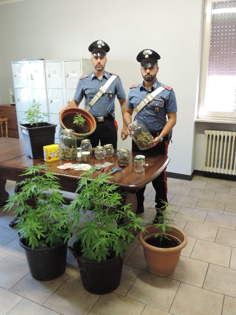 Marijuana e hashish in casa, arrestato un 29enne