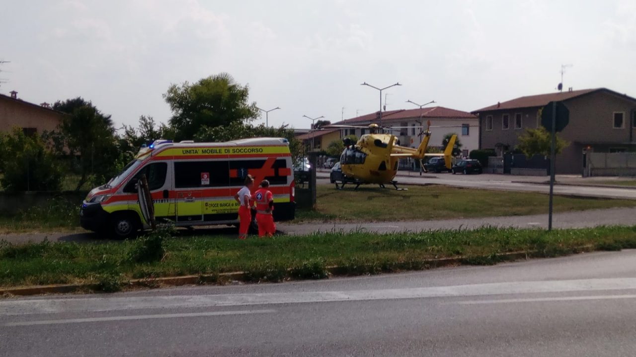 Elisoccorso a Carpenedolo per un precipitato grave