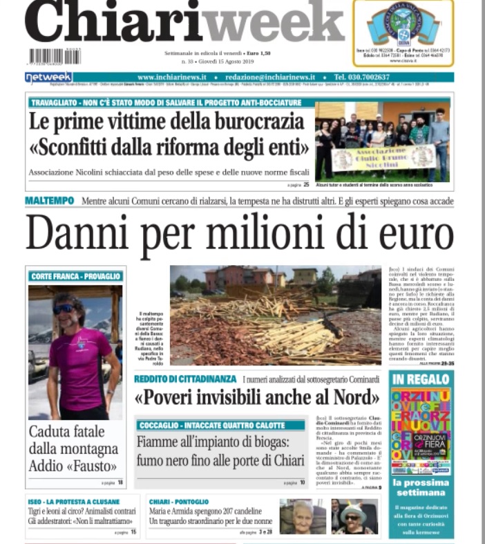 ChiariWeek è in edicola… eccezionalmente di giovedì!