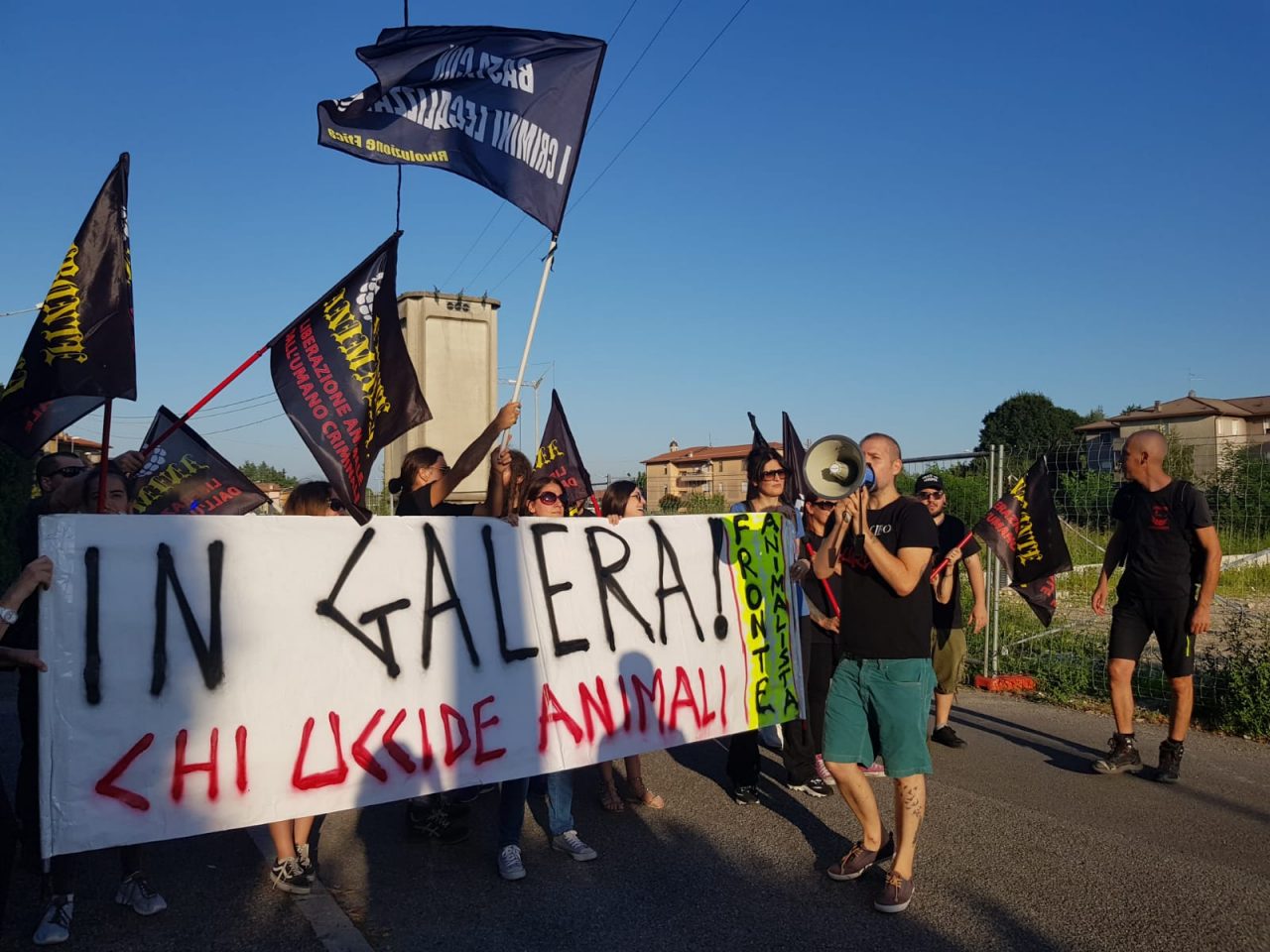 Spara al gatto del vicino, gli animalisti vanno sotto casa sua a manifestare VIDEO