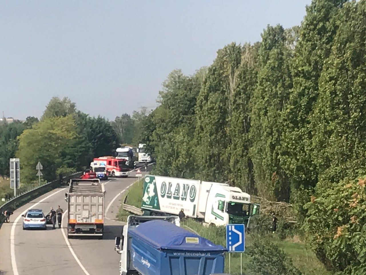 Incidente sulla Sp11, auto ribaltata tra Bedizzole e Lonato