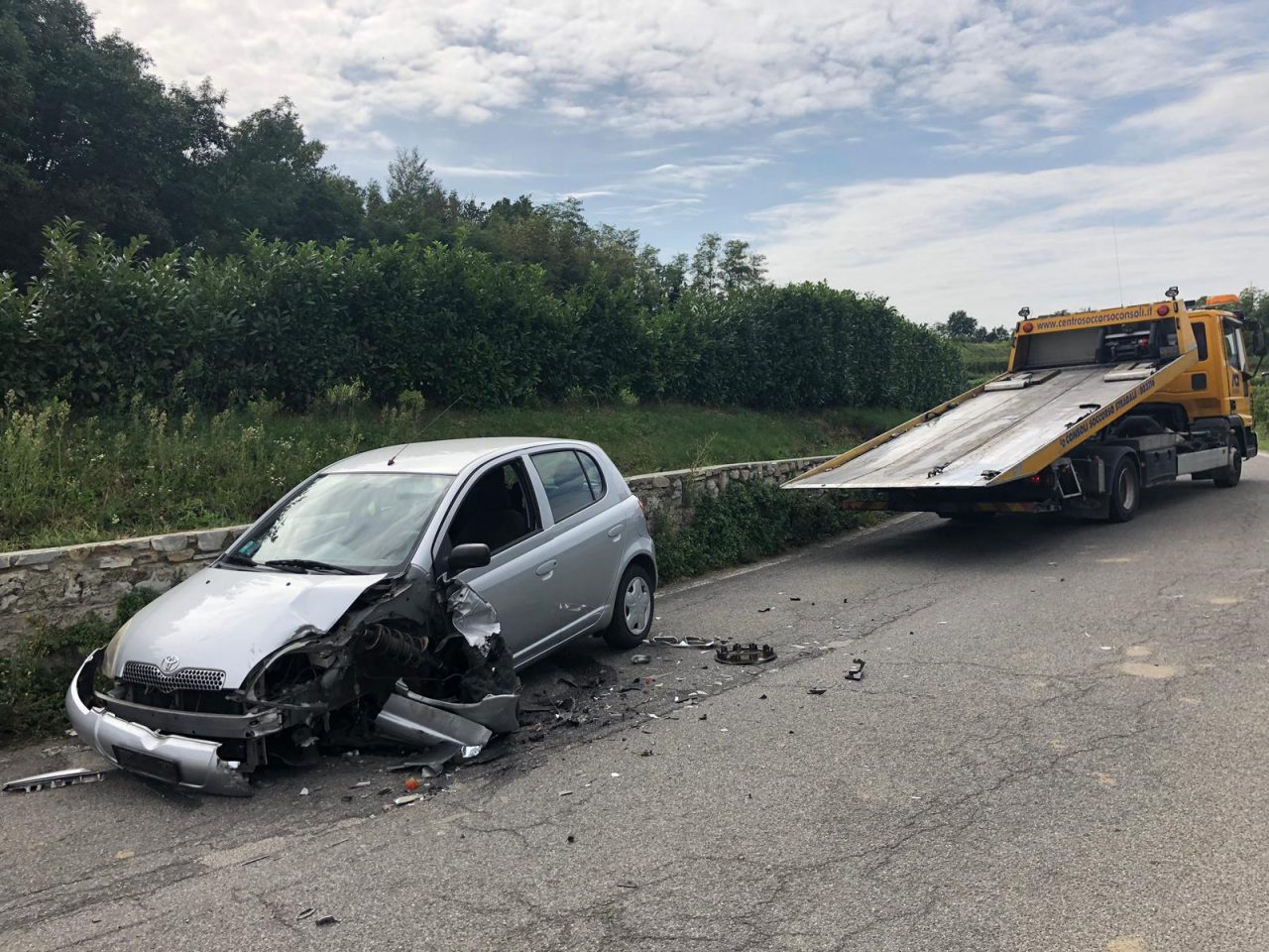 Scontro fra due auto tra Provaglio e Corte Franca