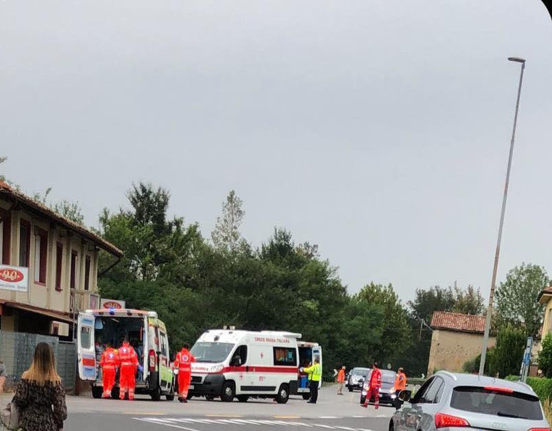 Investiti alcuni ciclisti in via Dante a Pontoglio