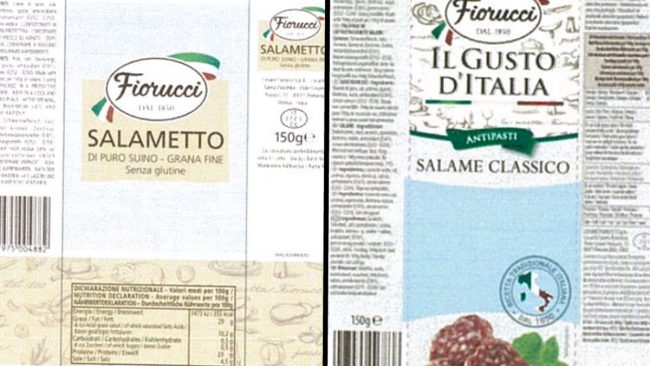 Allergene non dichiarato: Ministero segnala ritiro lotti di salame e salametto Fiorucci