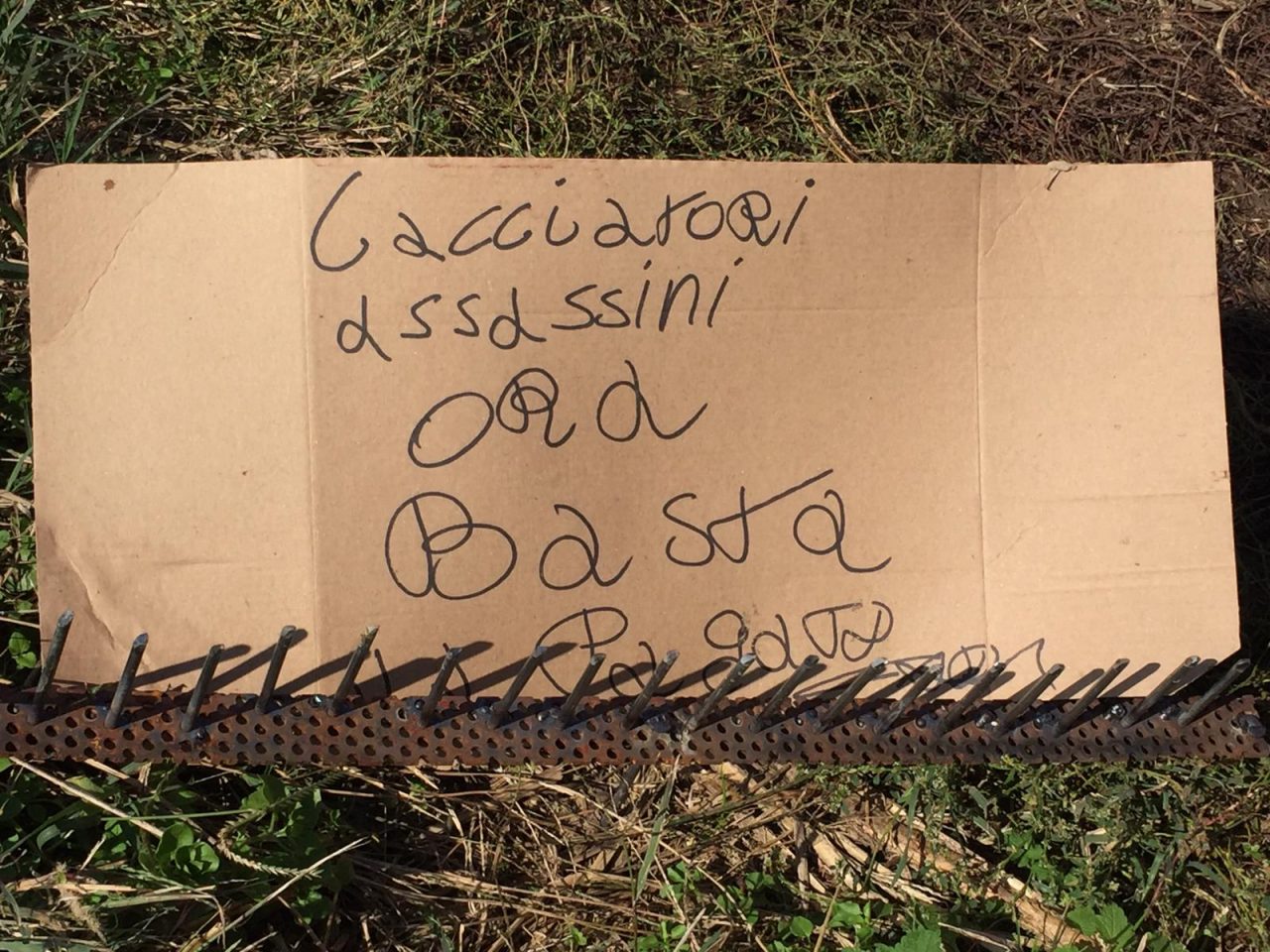 Trappole “antiuomo” nei campi: “Cacciatori assassini, ora la pagherete” – FOTO