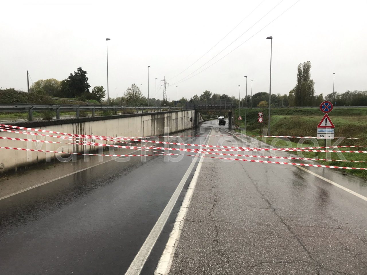 Chiuso temporaneamente il sottopasso della statale a Manerbio