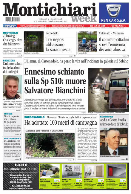 MontichiariWeek è in edicola