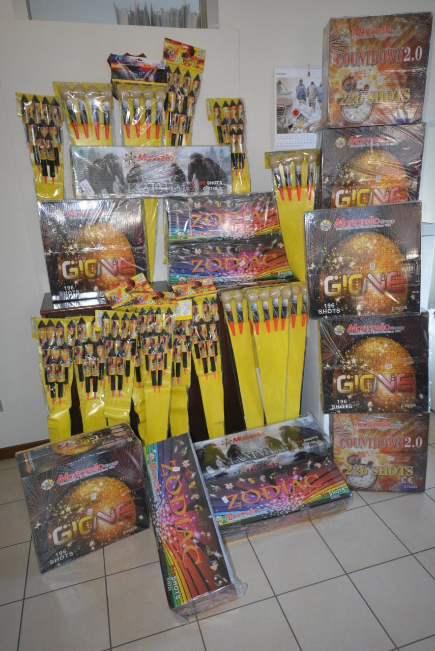 Sequestrati dalla Polizia 170 chili di botti di Capodanno