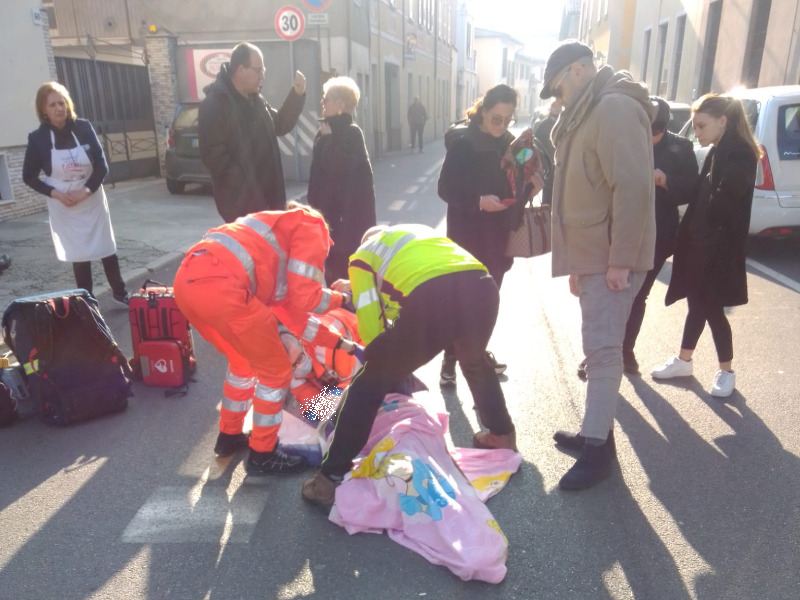 Elisoccorso a Travagliato per un incidente in bicicletta