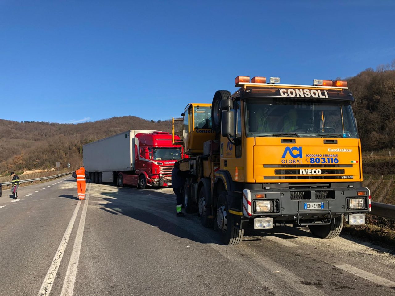 Grave incidente in sp510: coinvolto un mezzo pesante, code da Iseo a Provaglio