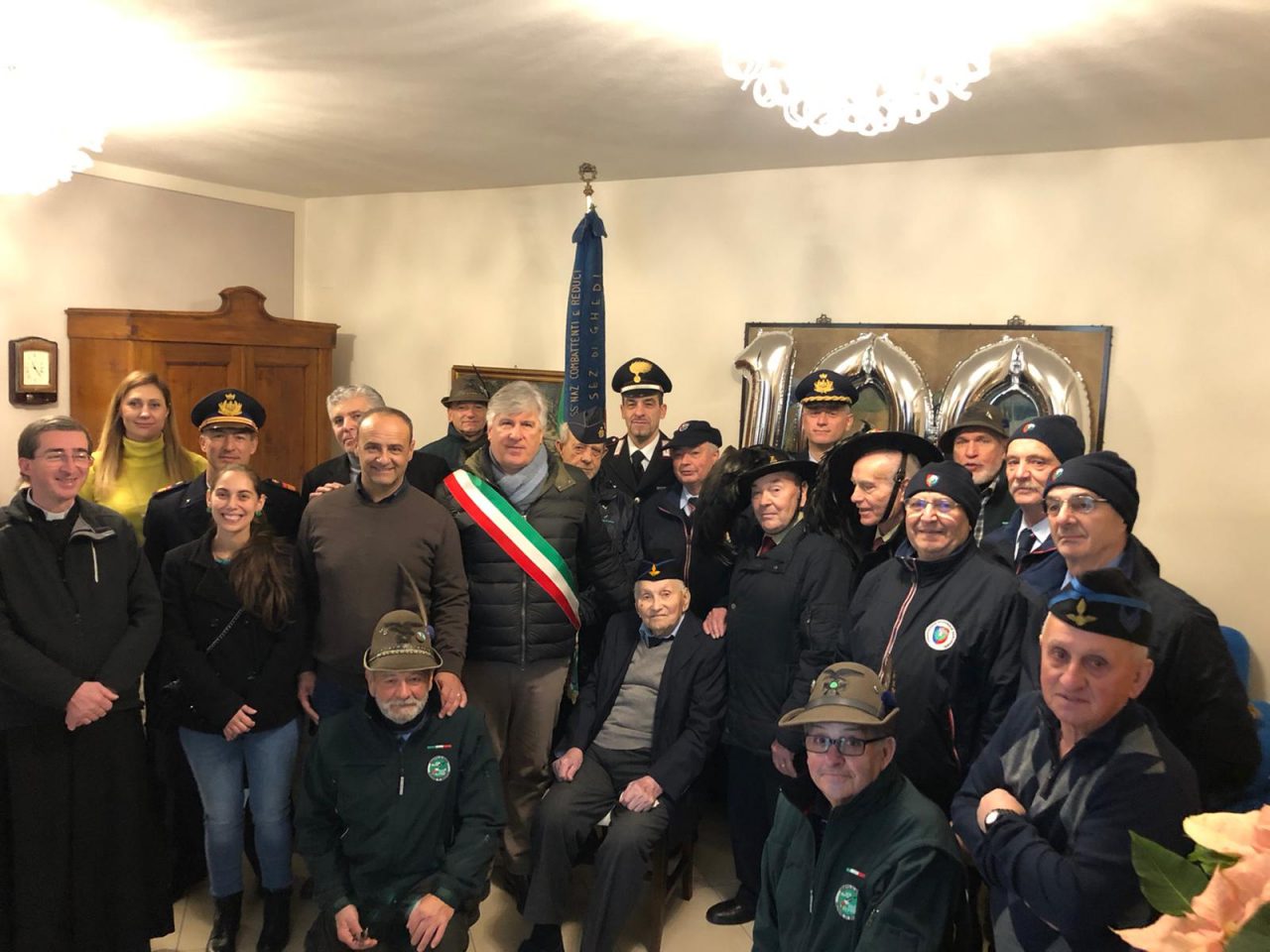 Grande festa per i 100 anni del reduce ghedese Gadaldi