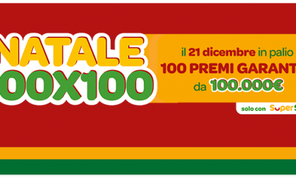 “Natale 100×100” di SuperEnalotto SuperStar: assegnati 100 premi da 100 mila euro
