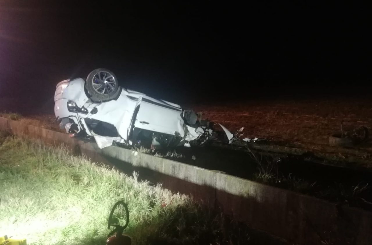 Ribaltamento a Rovato, Vigili del fuoco e soccorsi in azione