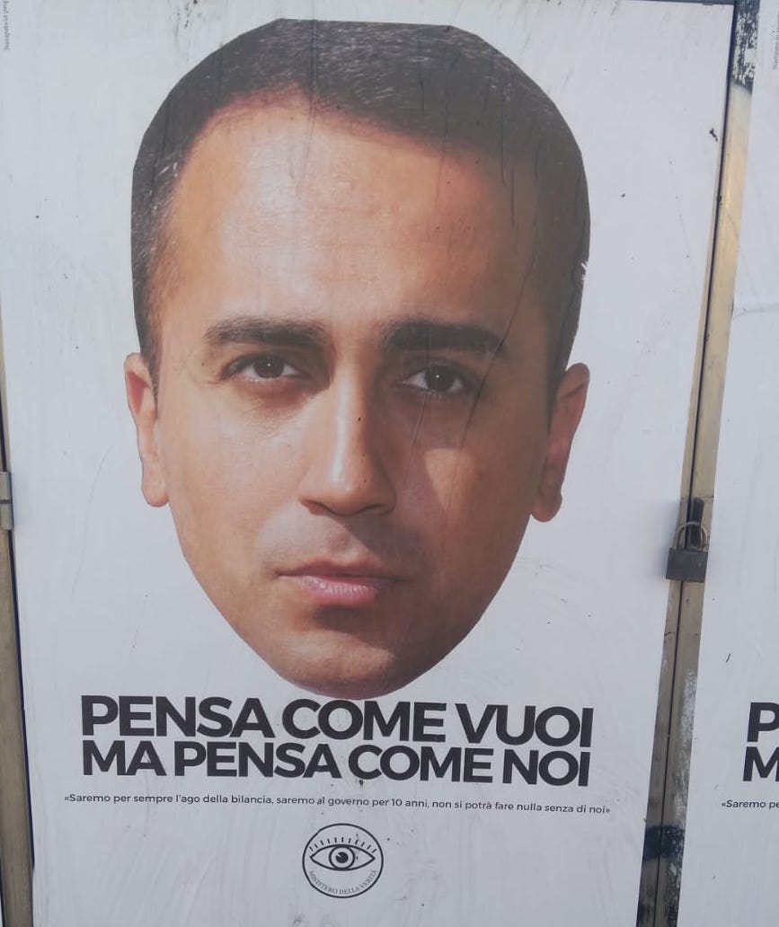 Manifesti con il volto di Di Maio: sono arrivati anche a Chiari