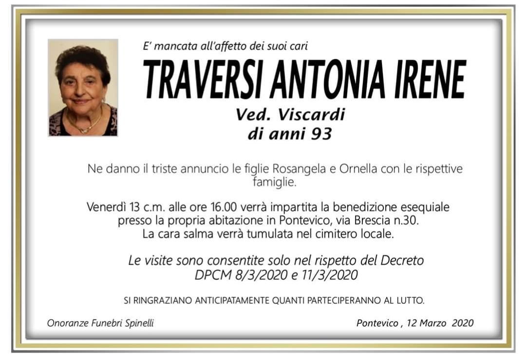 Pontevico saluta Antonia Traversi, storica titolare del bar “Nella”