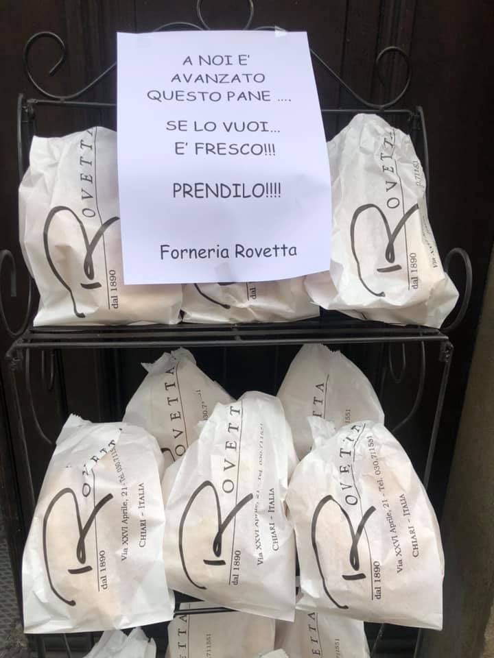 Emergenza Coronavirus: pane gratis per chi ne ha bisogno