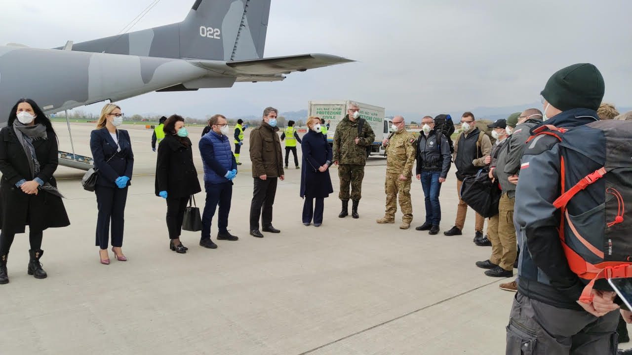 Coronavirus: arrivato personale medico dalla Polonia