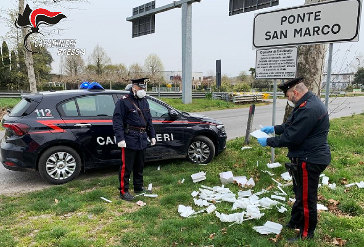 Coronavirus: 400 tamponi persi e ritrovati in via Statale a Calcinato
