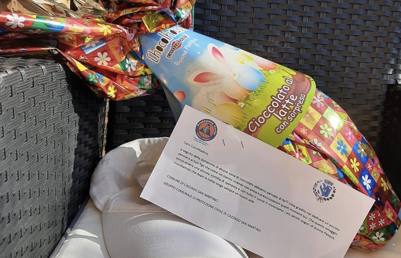 Cazzago San Martino un benefattore dona le uova ai bimbi con i genitori positivi al Covid-19